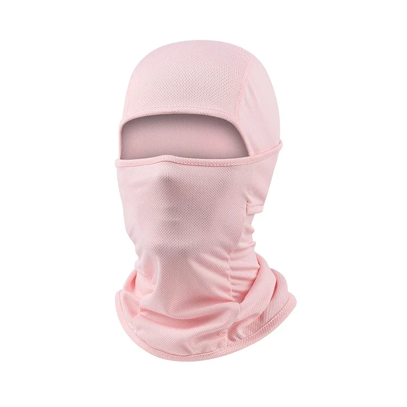Schwarze Sonnenschutz-Sturmhaube – winddicht, staubdicht, atmungsaktiv, schnelltrocknend, Polyester-Gesichtsmaske für Outdoor-Fahrrad und Motorrad_voghion.com