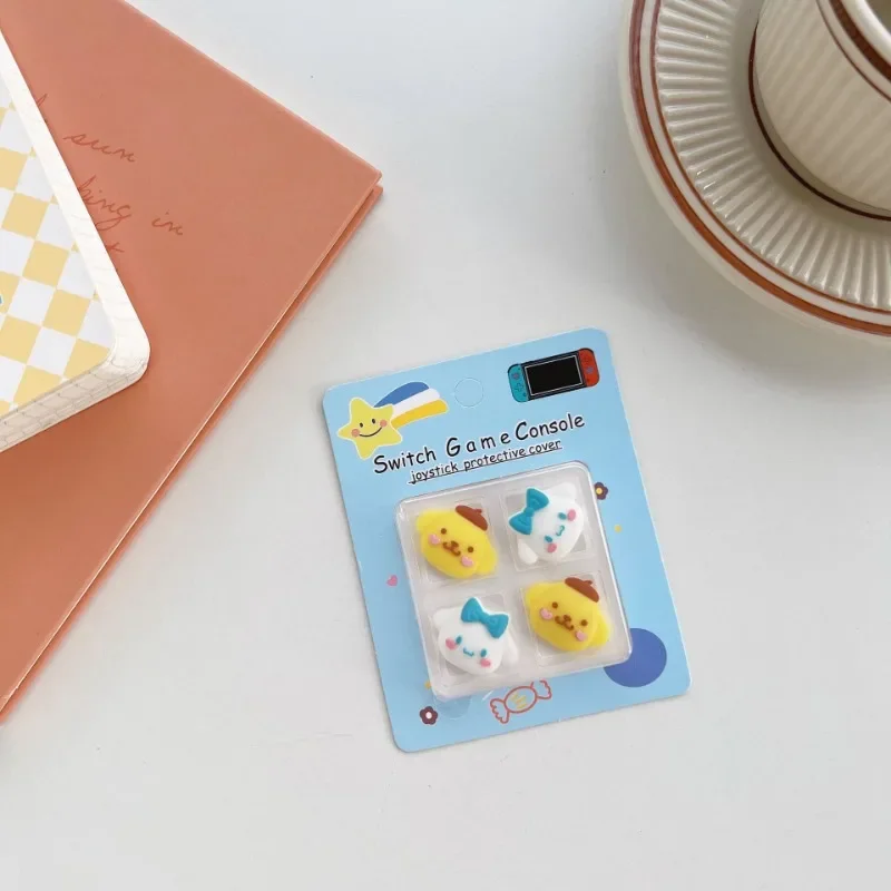 4pcs/box Sanrio Melody Cover For Nintendo Switch NS Lite OLED Stick Grip Cap Joystick Cover Controller Gamepad Thumbstick Case gamepad thumbstick case