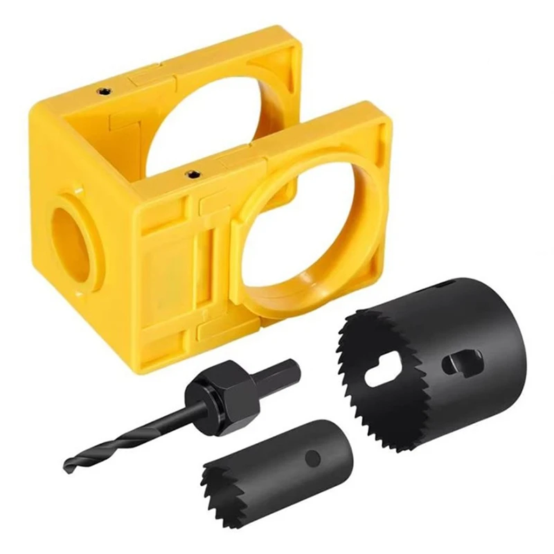 1-3/8Inch-1-3/4Inch Door Lock Installation Kit For Wooden Doors With Guide Template, Door Lock Hole Saw-Retail