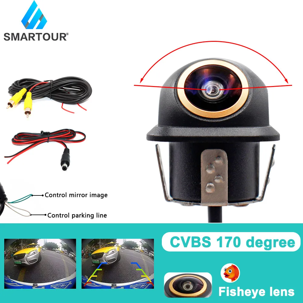 Savoringdetailsaraç Ccd Cvbs Geri Görüş Kamerası 9-36v Gece Görüşlü Su Geçirmez