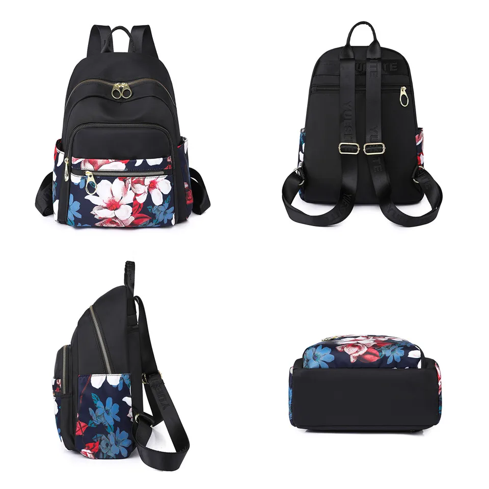 Women Nylon Backpack Women's Fashion Backpack Casual Travel Shoulder School Bags Travel Female Student Schoolbags