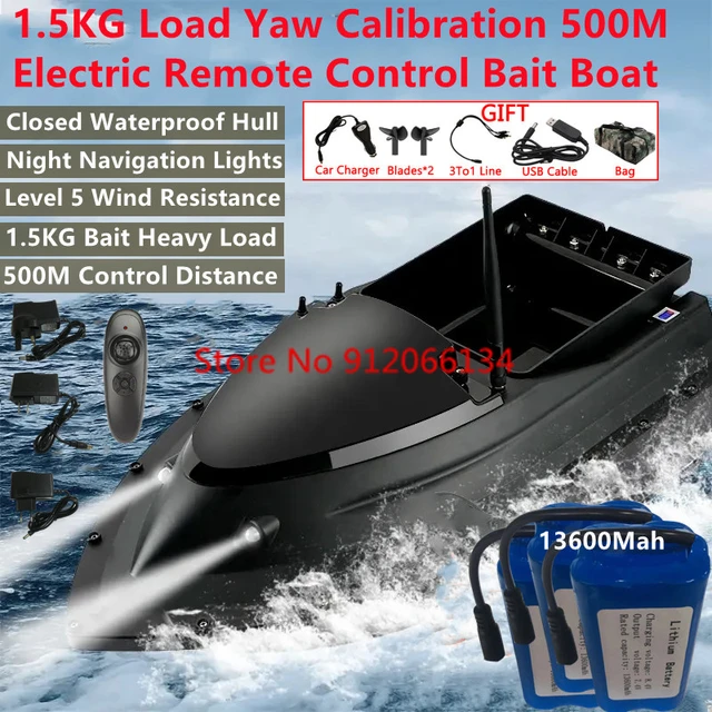 Fixed Speed Cruise High-Speed Electric Remote Control Bait Boat 500M  Waterproof Lighting Auto Heading Correction RC Fishing Boat - AliExpress