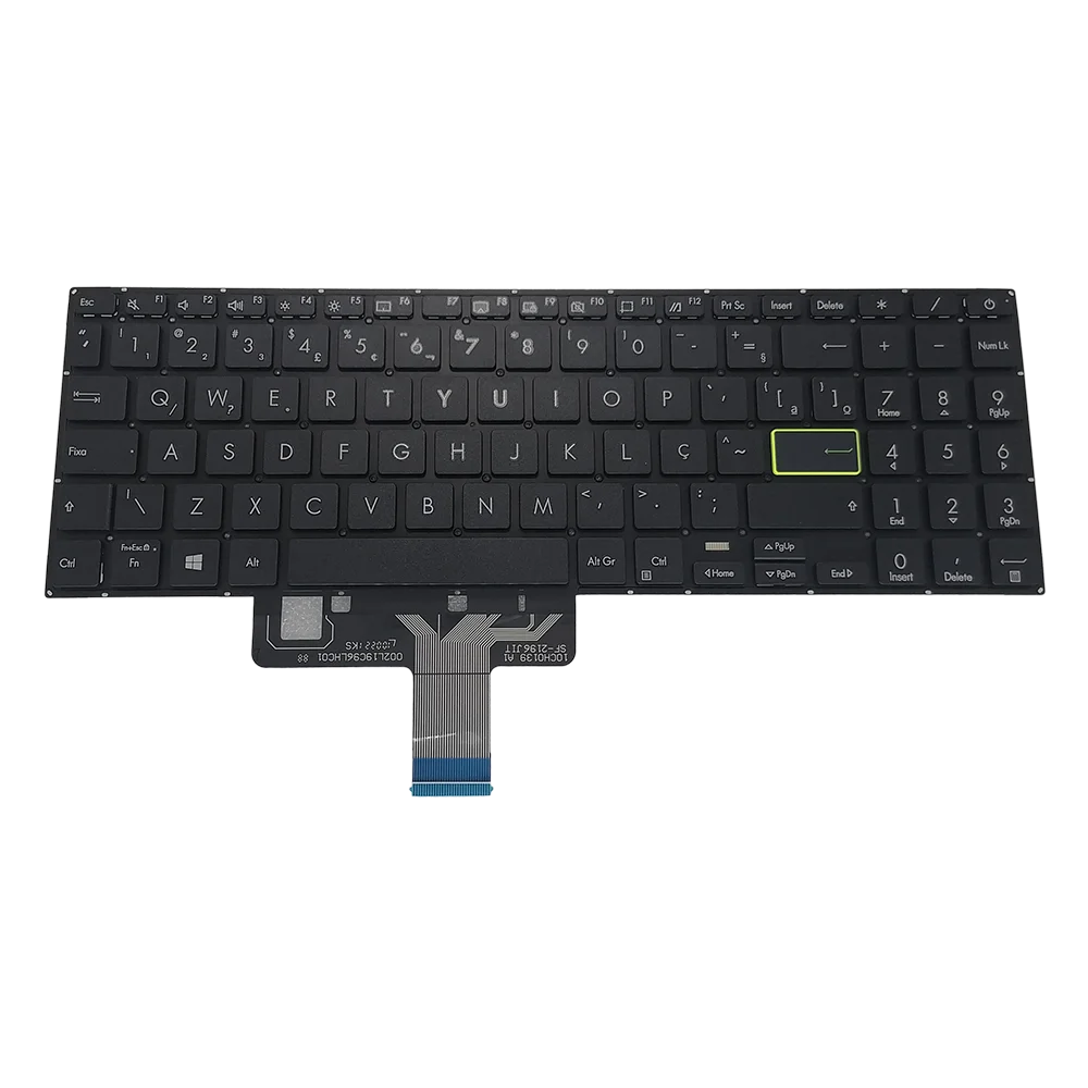 Laptop Teclado para Asus Vivobook Pt-br Brasileiro E510 L510 X521 E510ma L510m X521ua X521ia Brasil Português Teclado 510ebr00 - Imagem 6