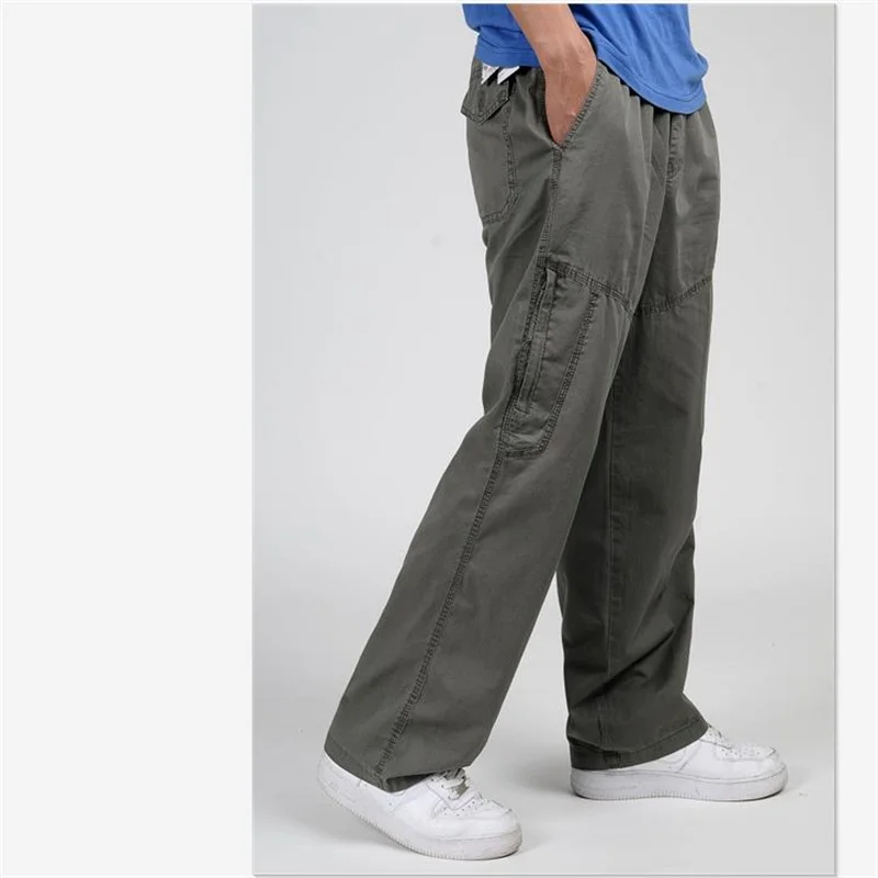 Spring Summer Plus Size Men Cargo Pants Cotton Loose Trousers Men's Pants 3XL 4XL 5XL 6XL Casual Pants
