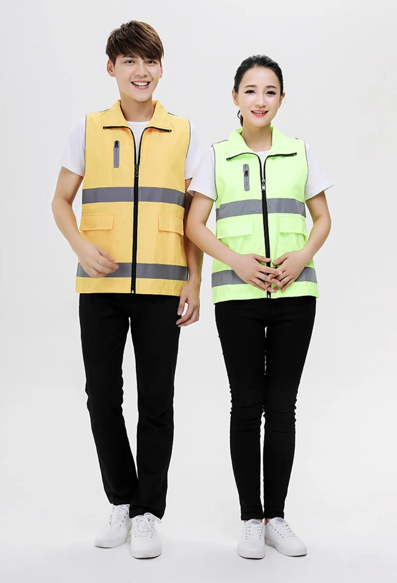 Lime Green Reflective Piping Outdoor Safety Vest Public Welfare Volunteer Company Group Rally Waistcoat Bright Color Workwear public art vs город диалог или противостояние сборник статей