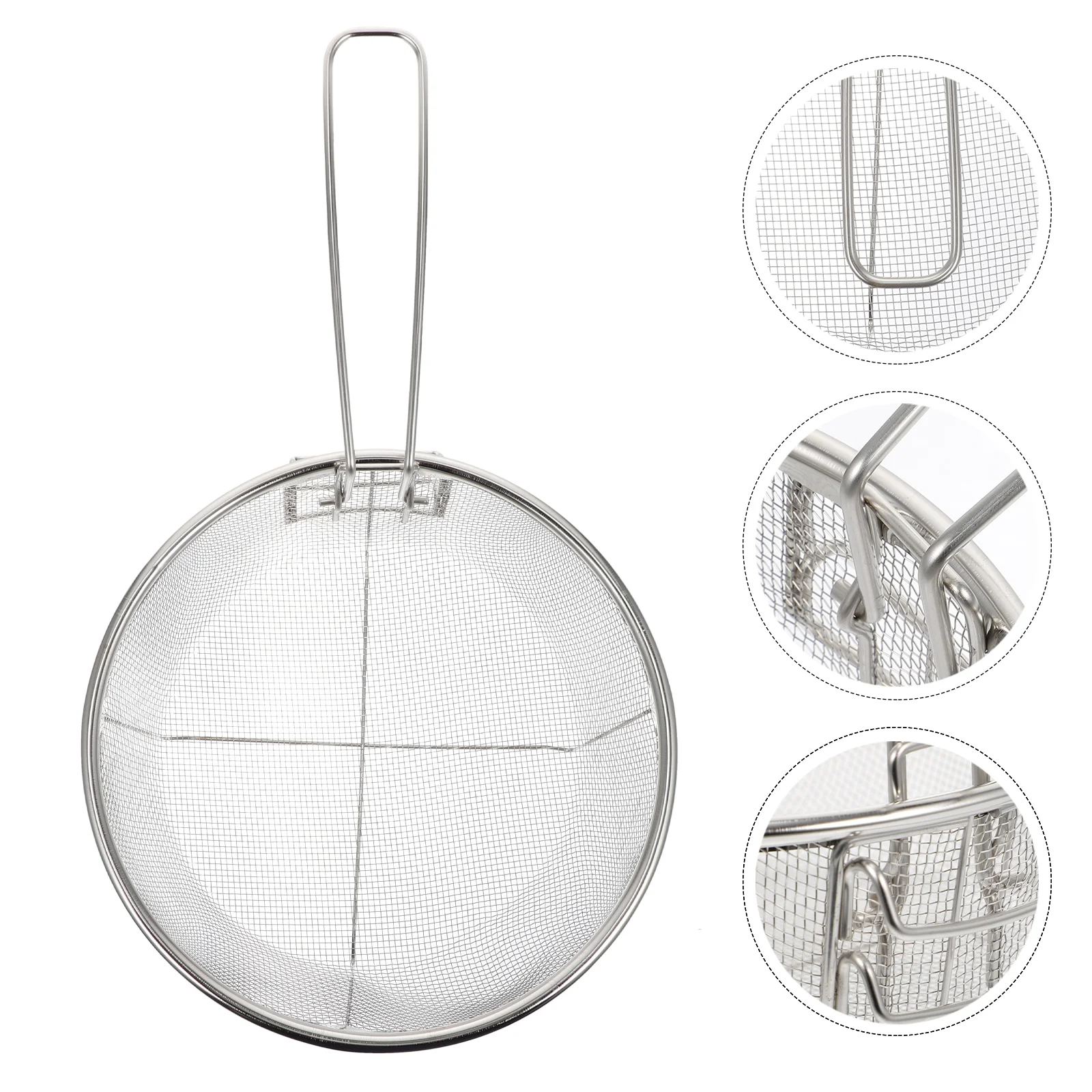 

Iron Wire Stainless Steel Frying Basket Deep Fryer Food Strainer Practical Filter