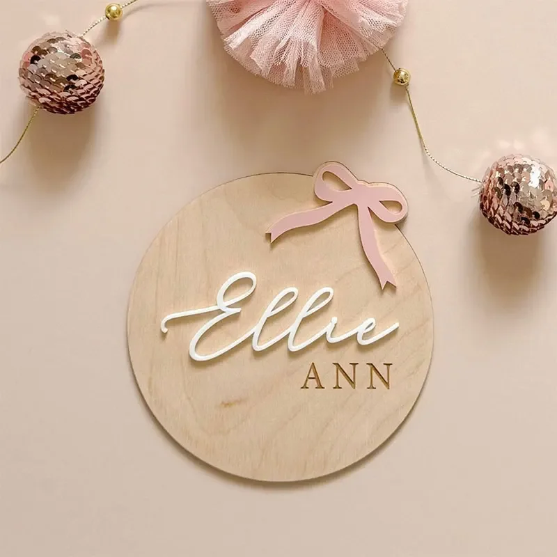 Cartel De Madera Hello World Para Bebé - Personalizable Con Nombre, Fecha Y Peso, Decoración Nacimiento