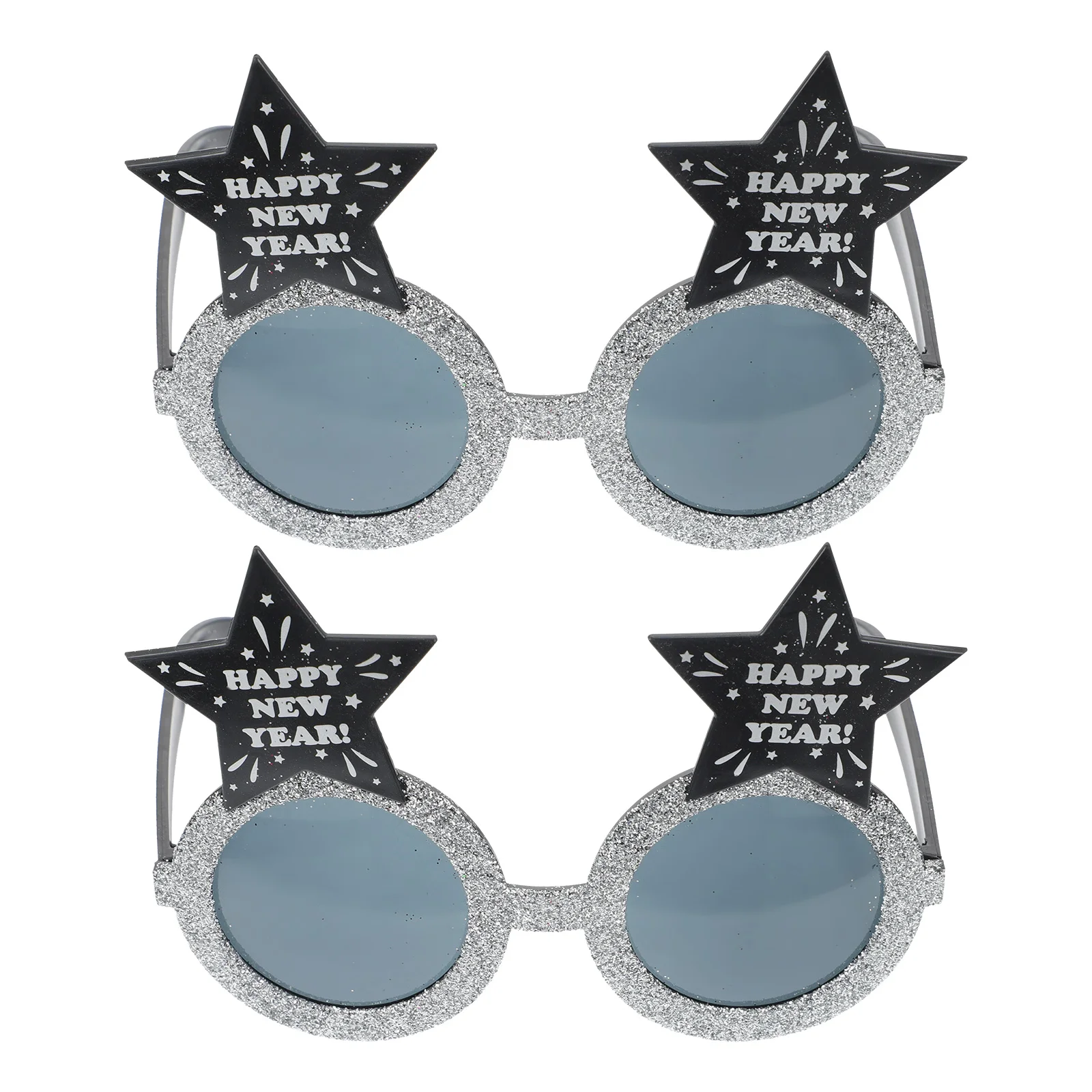 

2 Pcs Pentagram Glasses Christmas Gifts Fun Frames Party Toy New Year Festival Photo Props Sunglasses Plastic
