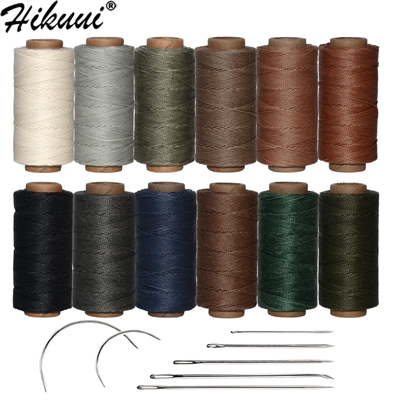 가죽 공예용 바느질 라운드 왁스 실, 바느질 실, DIY 제본 신발 수리, 보석..