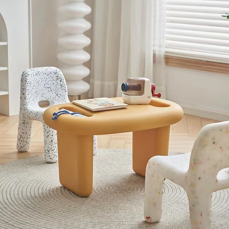 Nordic Home Writing Table Children's Study Table Kindergarten Baby Stackab-le Plastic Bookshelf