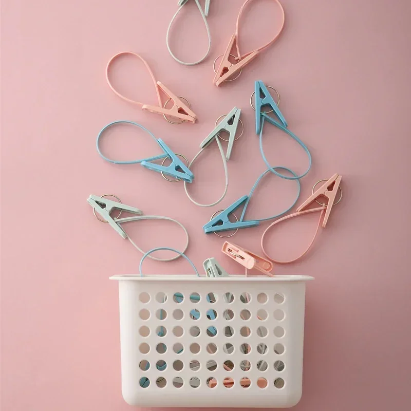 Windproof Clothespins Plastic Laundry Clip Portable Bra Socks Hanger Hook Quilt Clothing Clip Hanging Rope Clothes Peg 12pcs clothespins with hooks windproof clips clothes pegs