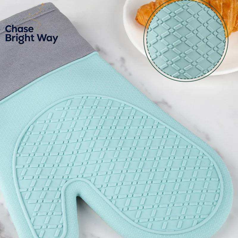 Silicone Heat-Resistant Oven Mitt - Cute & Durable Baking Glove