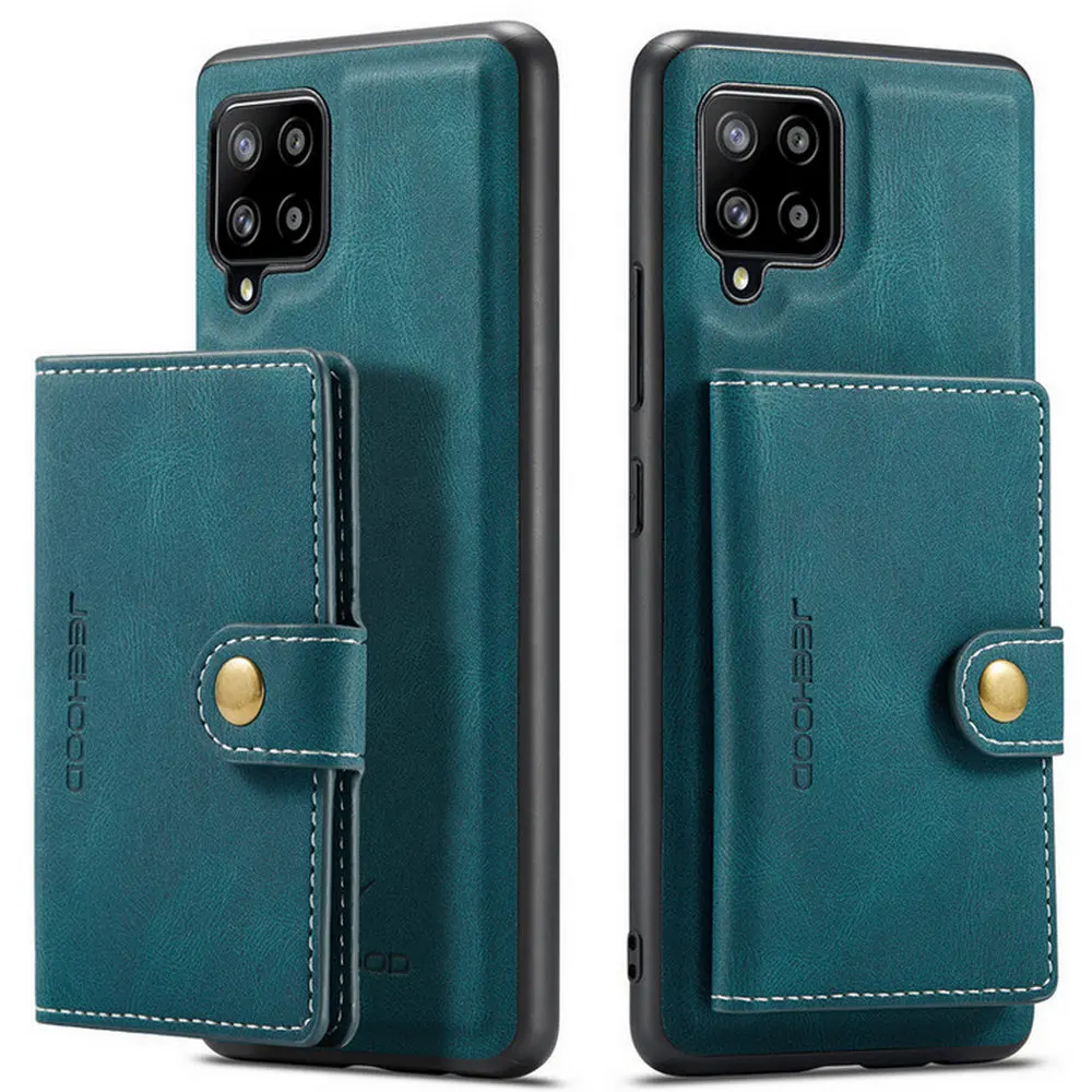 

Чехол для Samsung Galaxy M12 M32 M13, задняя крышка, роскошный 2 в 1, Съемный магнит, кожаный чехол со слотом для карт для Galaxy M22 M12 32 M13 Etui