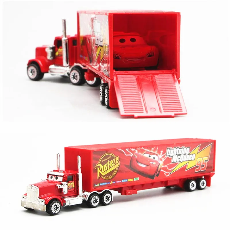 Diecast Car Toys 7-6pcs Set Disney Pixar Car 3 2 1 Lightning mcQueen Jackson Storm Mack Truck 1:55 Diecast Metal Car Model Toy Boy Christmas Gift