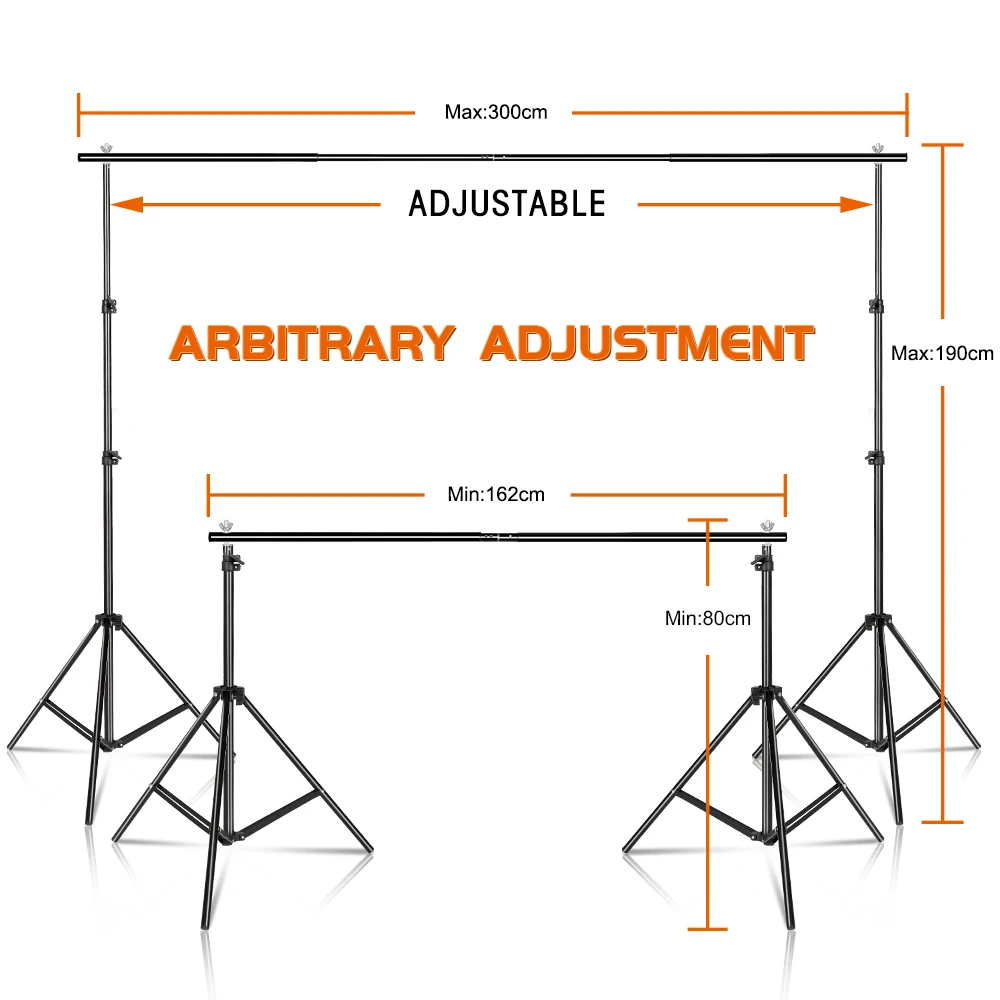Adjustable Photography Background Stand Kit