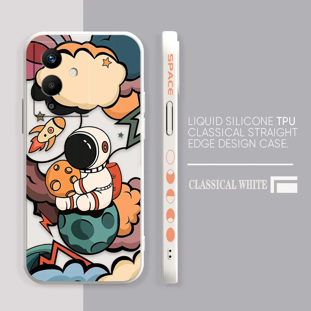thumbnail image 1 of Phone Case For Infinix SPARK NOTE 11 12 G96 8 SMART 5 6 7 POVA 3 4 PRO Case Cover Funda Cqoue Shell Capa Cartoon Space Astronaut, 1 of 5