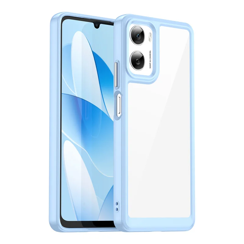 Vibrant Shockproof TPU Protective Phone Case with Clear Frame