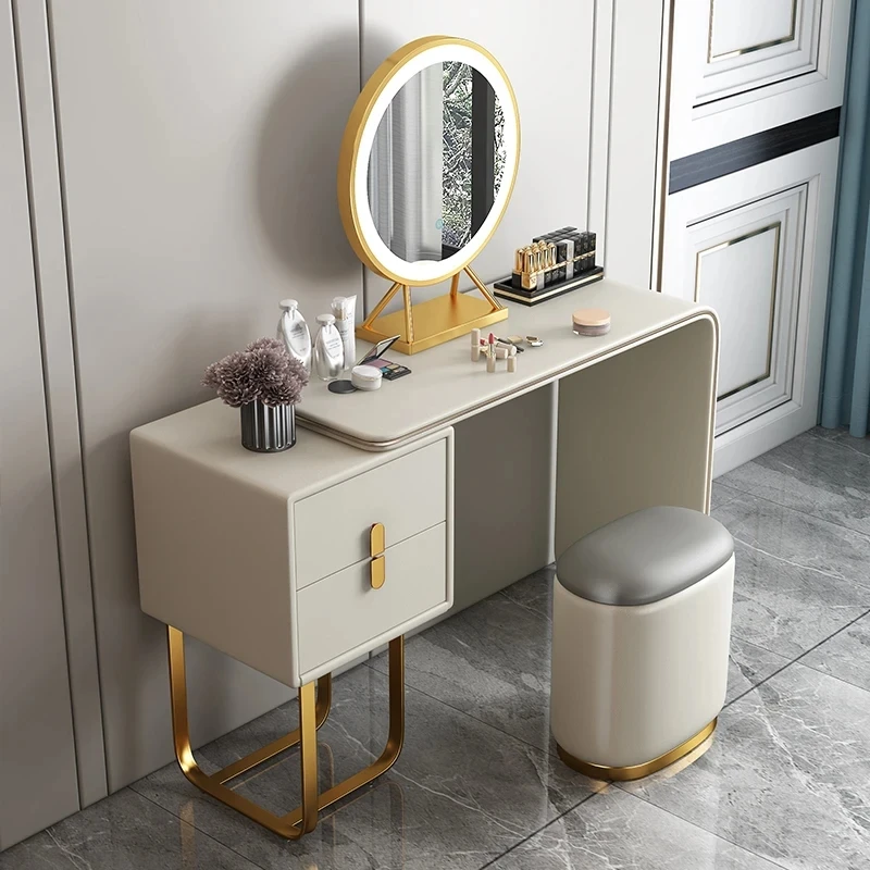 

Lacquer Dressing Table Box Container Nordic Stool Cosmetics Dressing Table Mirror Drawers Ctocador Maquillaje Furniture Makeup