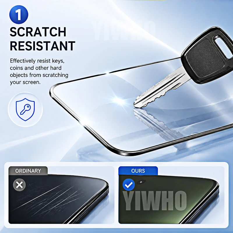 Premium Protective Tempered Glass Screen Protector - Full Front Coverage Film
