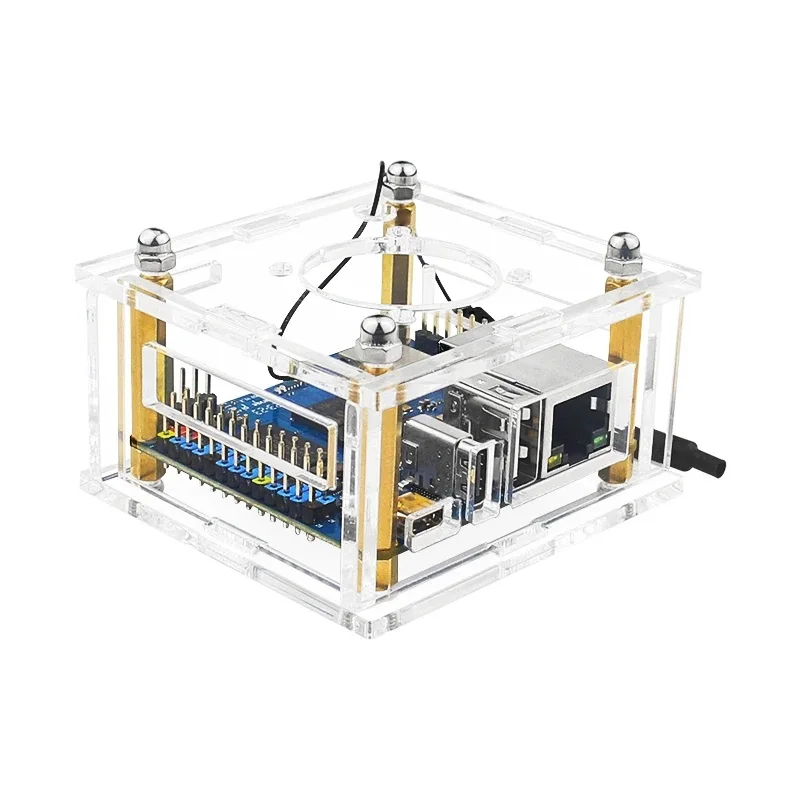 Orange Pi Zero 3 Acrylic Case Transparent Shell With Cooling Fan Clear Enclosure for Orange Pi Zero 3