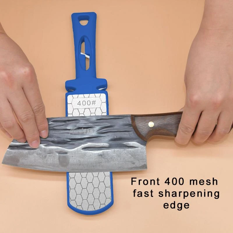 New Double Sided Sharpener Diamond Knife Sharpening Stone Hand Held Sharpener Kitchen Tool Sharpeners Aliexpress