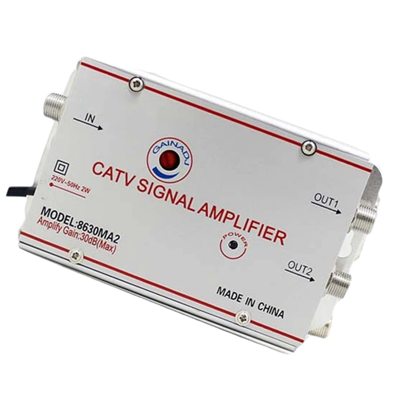8630MA2 30dB 케이블 TV 분배기 증폭기 디지털 TV 안테나 신호 부스터 홈 TV 장비 45Mhz 860MHz EU Plug-A86Z