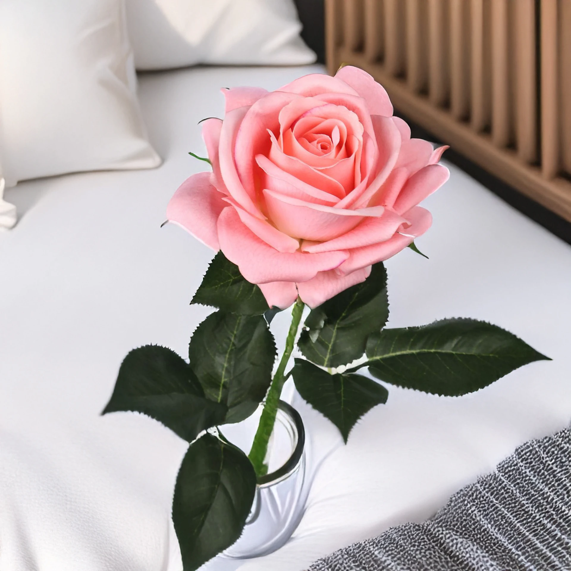 Elegant 26-Inch Real Touch Artificial Rose Floral Arrangement for Home Decor and Photography Props