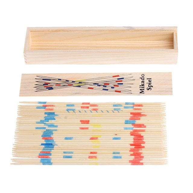 Traditional Mikado Spiel Wooden Pick Up Sticks Set Traditional Game With Box Toy 1