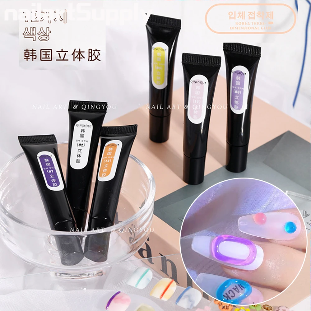 12ml Tube Pudding Gel Korean Style 5D Solid Gel Nail Emboss Macaron