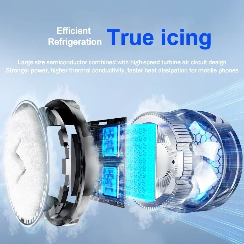 15W 고출력 자기/백 클립 2 in 1 반도체 냉동 가능 얼음 냉각 라디에이터 SL25 휴대 전화 여름 PUBG 게임 쿨러