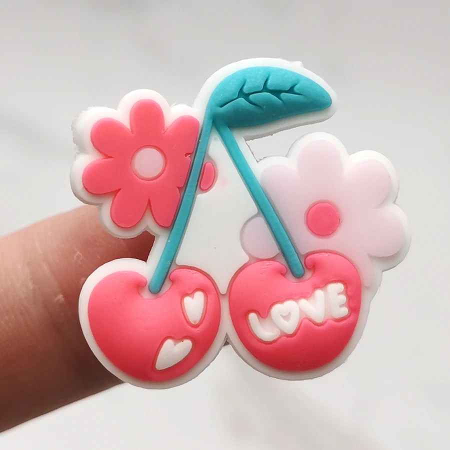 Novelty 1pcs Smiley Rainbow PVC Shoe Charms Sandal Accessories Garden Shoe Buckle Decoration For Kids Party X-mas Gift Croc Jibz