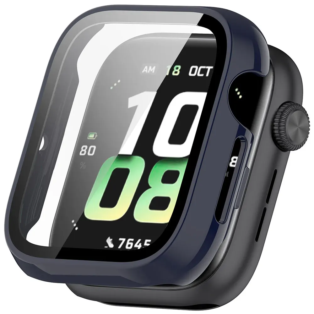 Durable Tempered Glass Watch Case with Screen Protector & Dustproof Frame