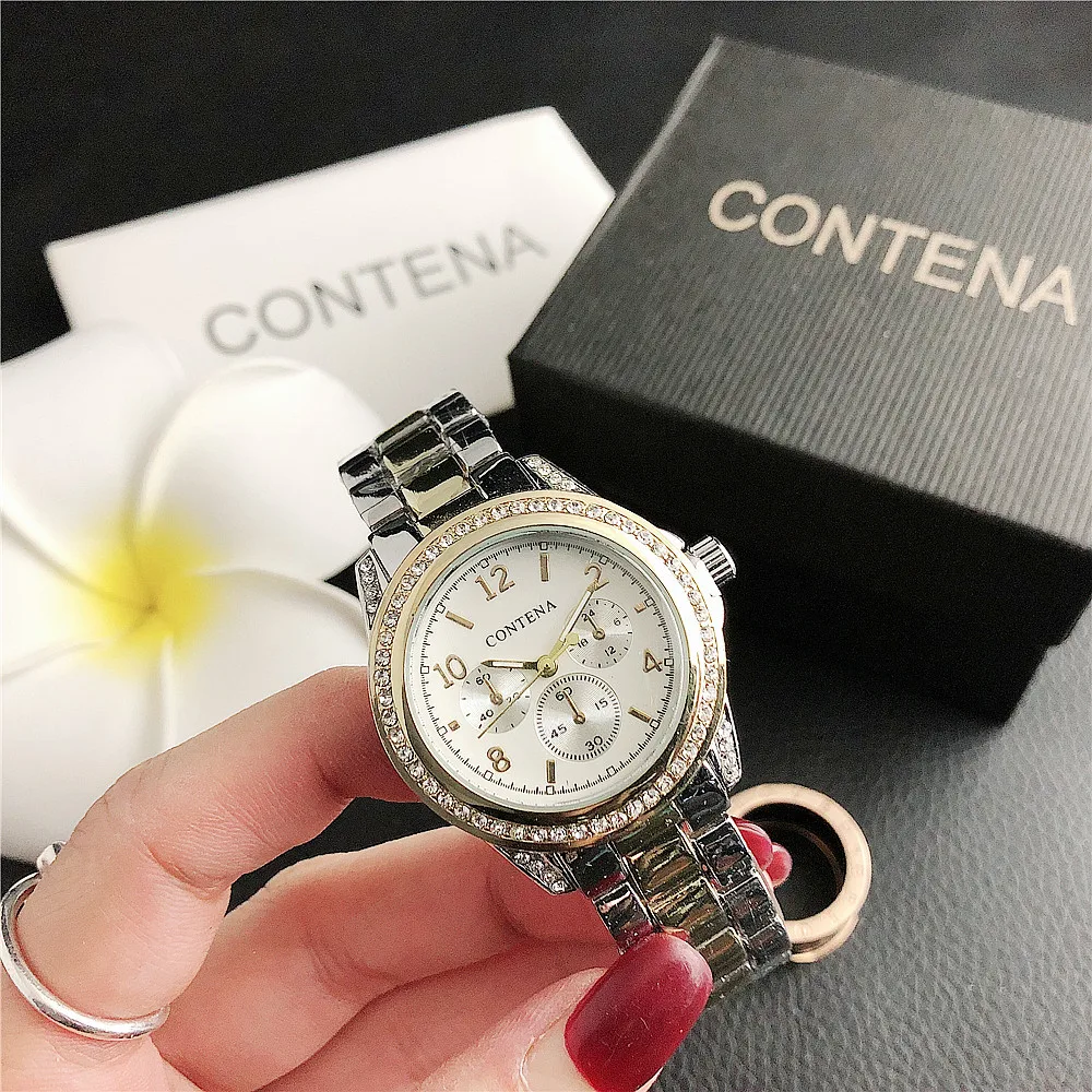 

Sdotter Luxury Brand Classic Ladies Watches Full Stainless Steel Roman Numeral Display Watch For Women Geneva ClockReloj Mujer F