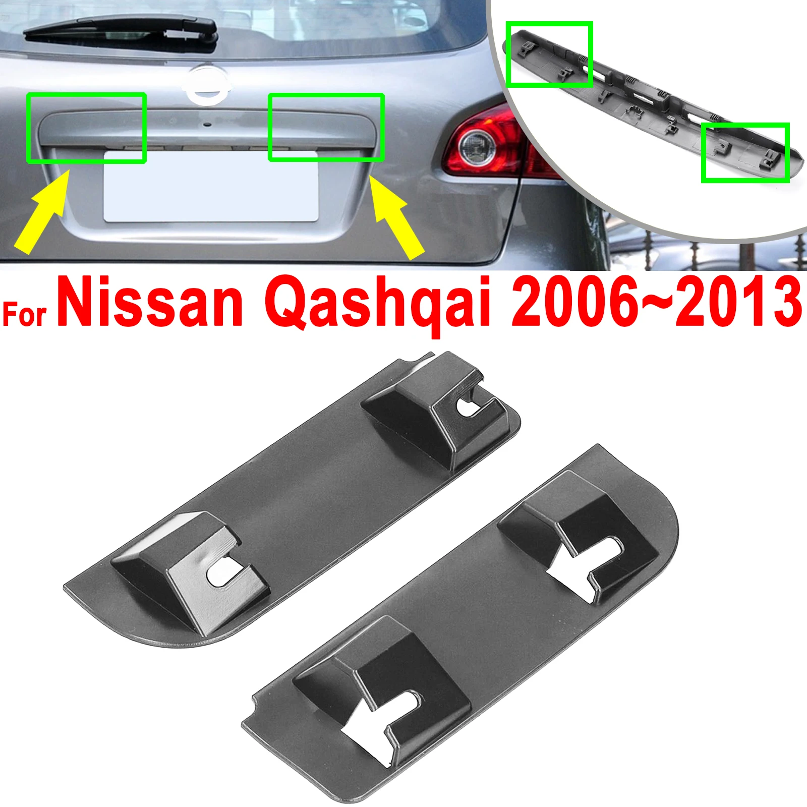 Für Nissan Qashqai + 2 Heckklappe Boot Griff Reparatur Schnappte Clip Kit  Clips 2006 2007 2008 2009 2010 2011 2012 2013 auto Zubehör - AliExpress