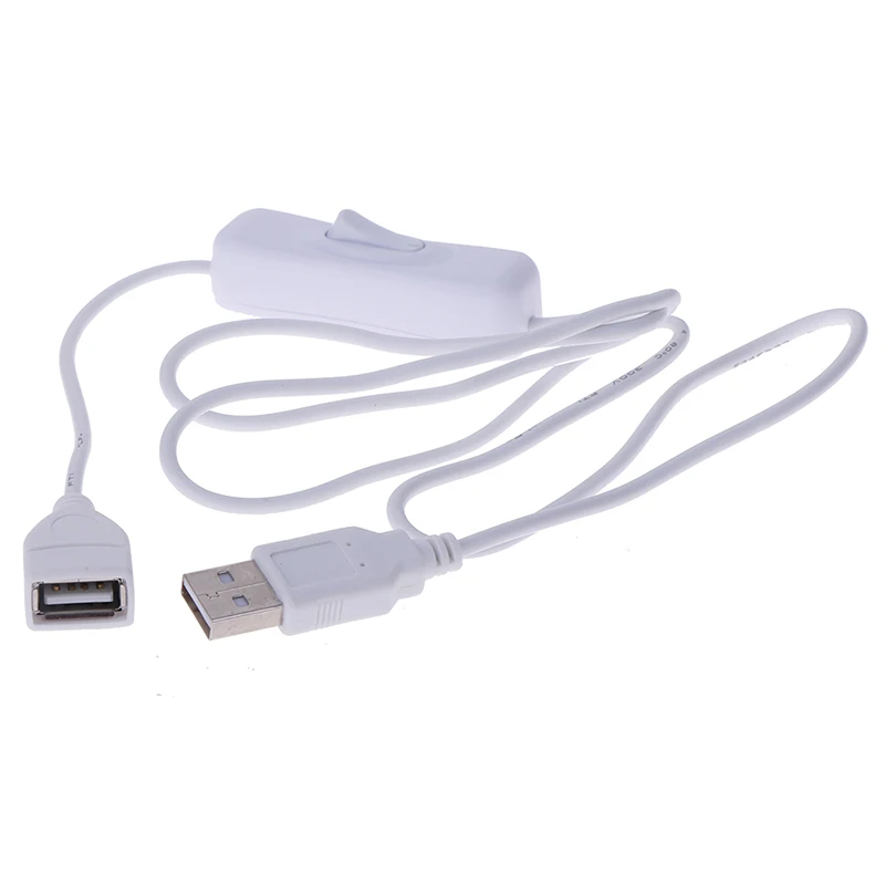 1m USB Cable Extension cord with Switch ON/OFF Cable Extension Toggle USB Power Supply Line Durable Adapter Accessories 2 Colors 4