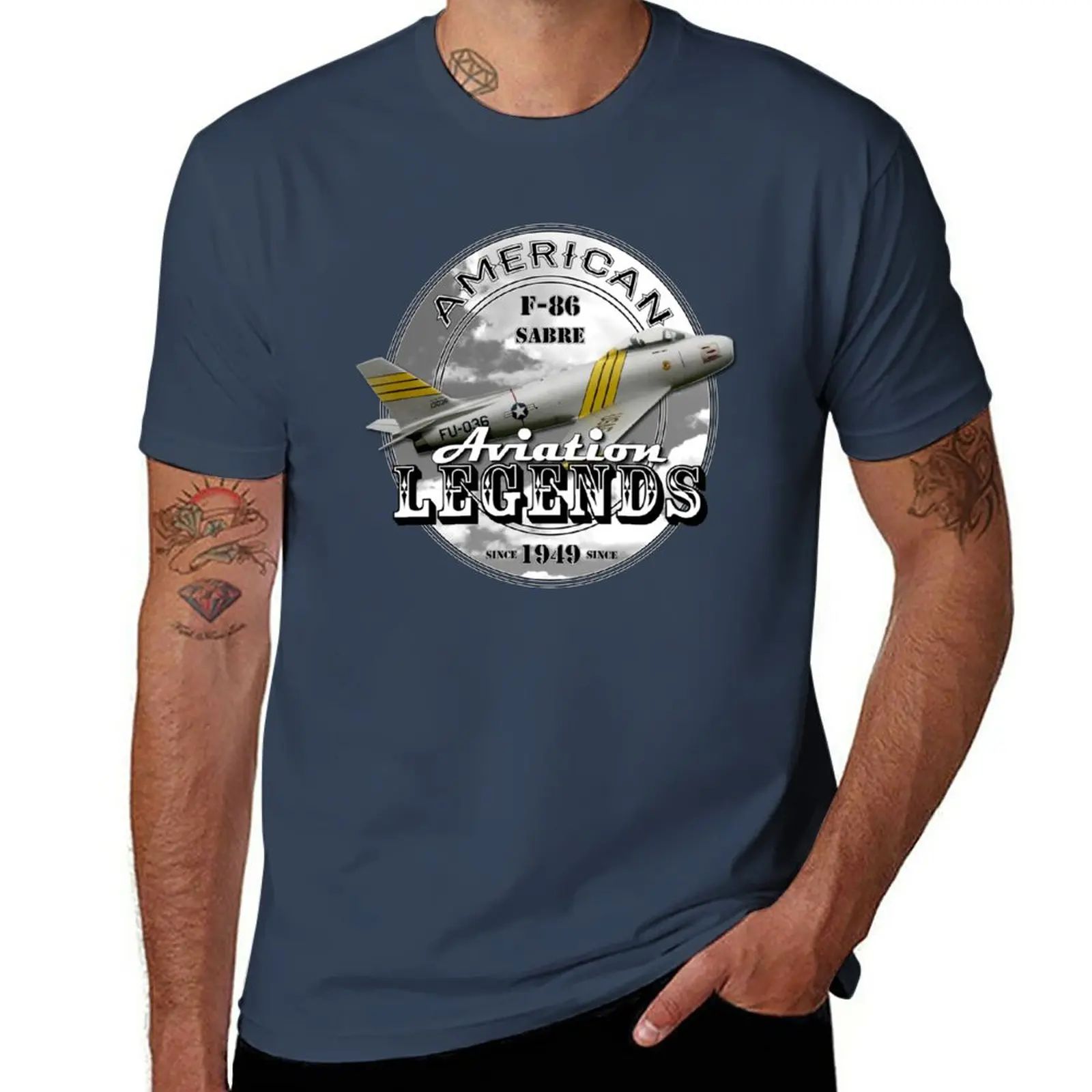 

F-86 Sabre Fighter Aircraft T-Shirt funnys aesthetic clothes graphics quick-drying mens graphic t-shirts anime