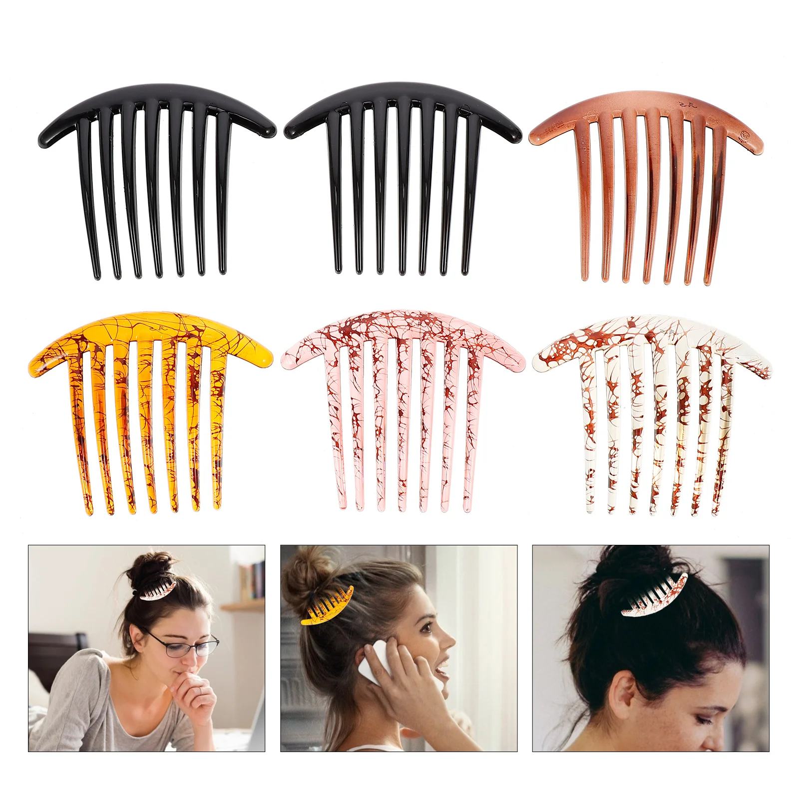

Hair Combs Combsideveil Frenchbridal Pin Clip Wedding Resin Clips Teethaccessories Bun7