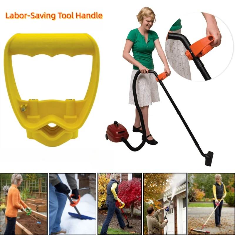 Labor-Saving Ergonomic Shovel Back-Saving Tool Handle Work with Garden Shovels Rakes, D Grip Ergonomic Handle Replacement 4