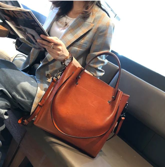 Damen Umhängetasche Aus Echtem Leder Für Den Täglichen Arbeitsweg_voghion.com