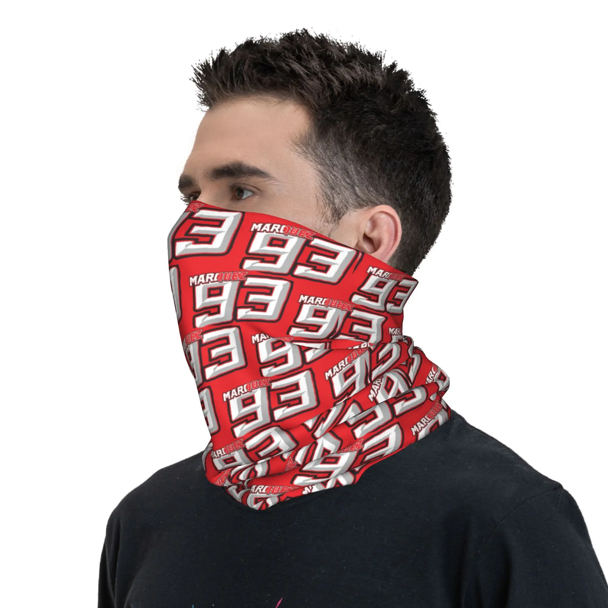 Motor-Marquezs Motors 93 Bandana Neck Warmer Men Women Winter Ski Tube Scarf Gaiter Face Cover