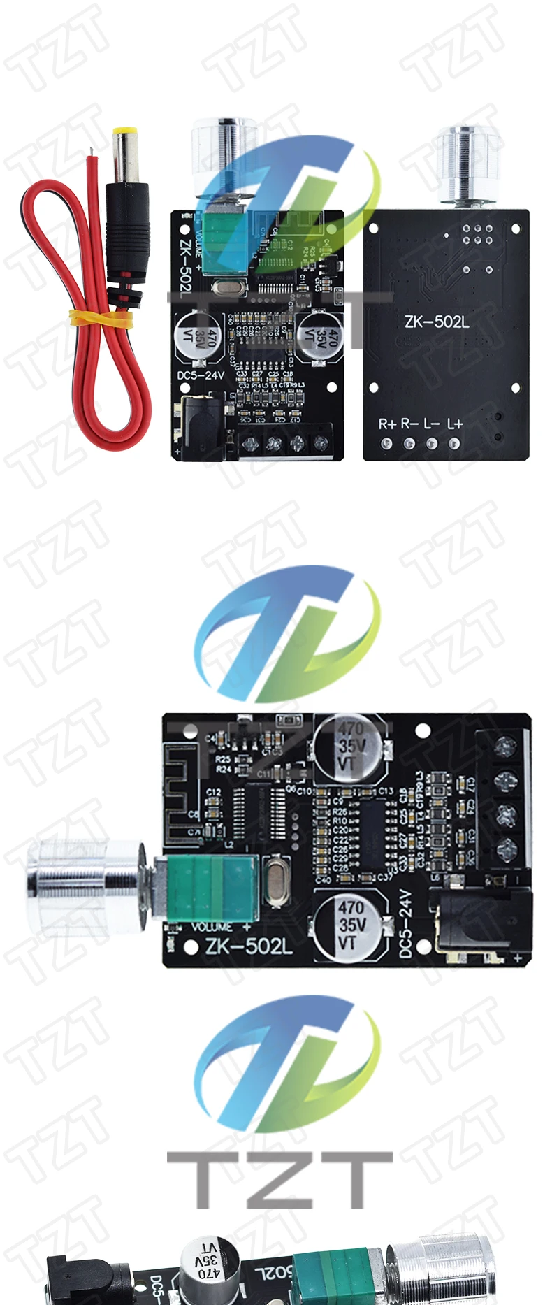 1/3 Stück ZK-502L MINI Bluetooth 5.0 DC 5-24V Kabelloser Audio-Digital-Leistungsverstärker Stereo-Board 50Wx2 Bluetooth-Verstärker – Detail 4