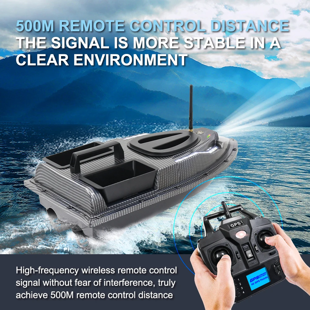 GPS Fishing Bait Boat 500M Wireless Remote Control RC Bait Boat
