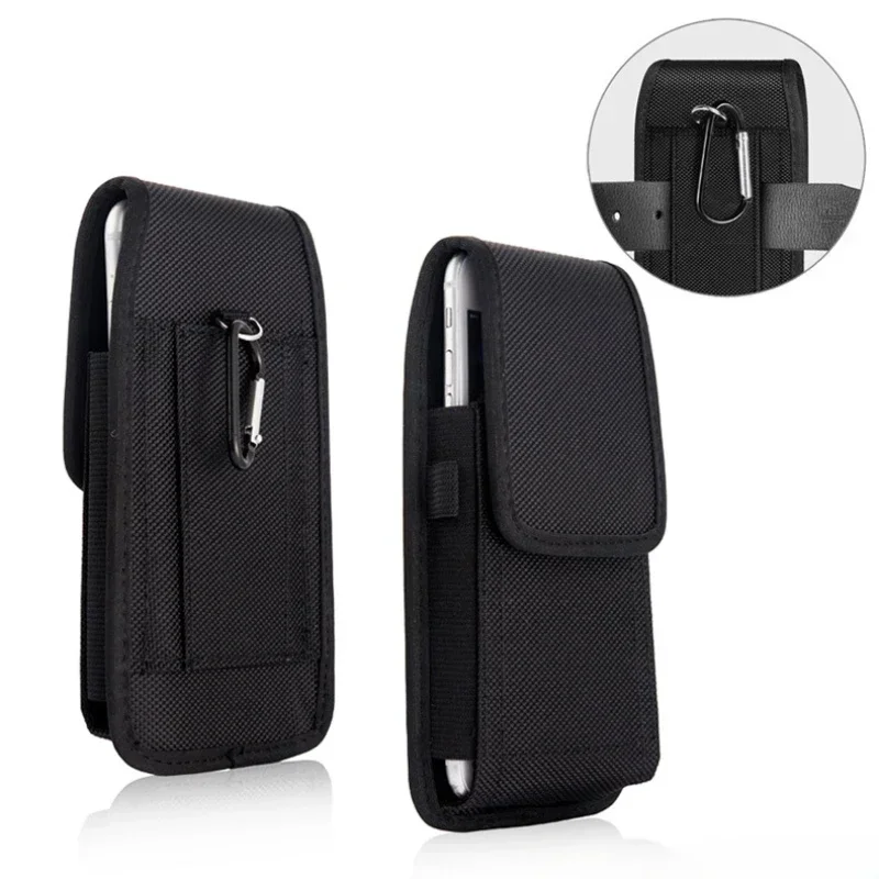 Cell Phone Holster Tactical with Free Buckle Protable Wallet Card Waist Pack Outdoor Sports Nylon Carrying Case