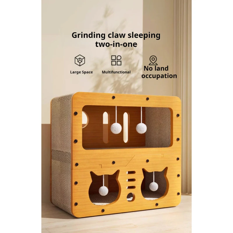 Cat scratch board, wear-resistant and scratch resistant, cat claw board, cat nest integrated, suitable for all seasons