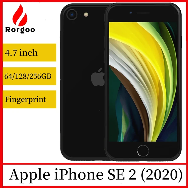 Apple iPhone SE 2020 IOS Original CellPhone Unlocked 4.7'' A13 Bionic 3G RAM 64/128/256GB ROM Hexa Core 4G LTE Mobile Phone