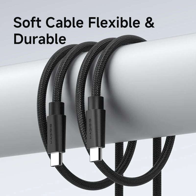 Hagibis USB C to USB C Cable  USB 4 Full Function Cable 80Gbps 240W Fast Charging 8K Video Cord For Thunderbolt 5 iPhone 17 Pro