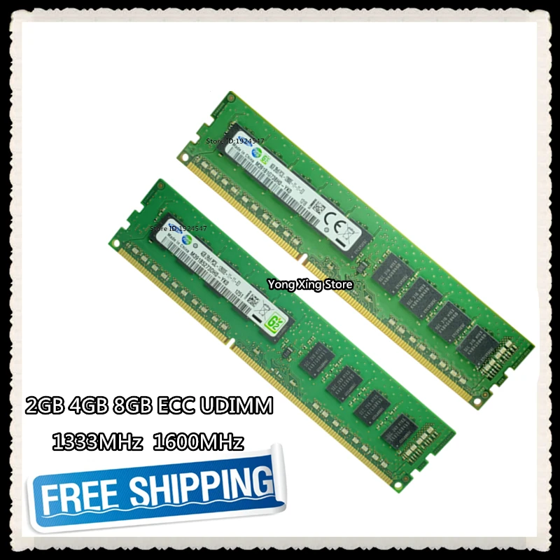 Серверная оперативная память DDR3 2 ГБ, 4 ГБ, 8 ГБ, 1333 МГц, 1600 МГц, чистый ECC UDIMM, 2RX8 8 8G, рабочая станция, ОЗУ 10600 1866 14900 без буфера