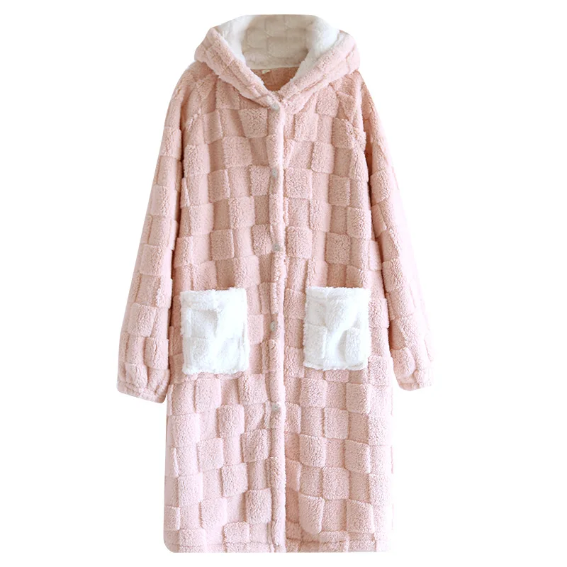 2026 New Autumn/Winter Couple Sleeping Robe, Fleece and Thickened Home Bathrobe, Men's and Women's Home Clothing Robe Bath Robe Sdb8c536ea0af448a97f473945b5ac11eh
