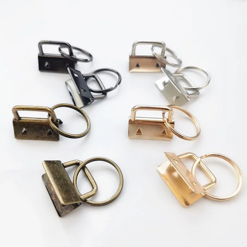 1 Inch Key Fob Hardware Tail Clips Set Of 100 With Ring Metal Iron