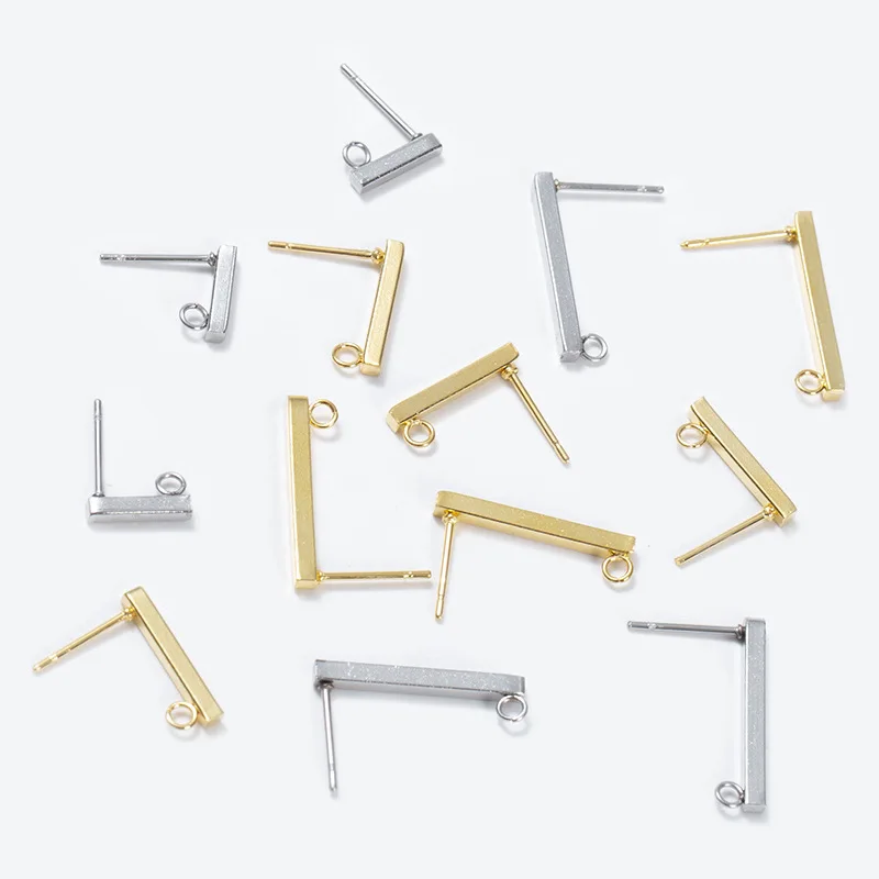 

20pcs Stainless Steel Earring Studs Base Pins Earrings Findings For DIY Jewelry Making Earrings Accessories Components Supplies